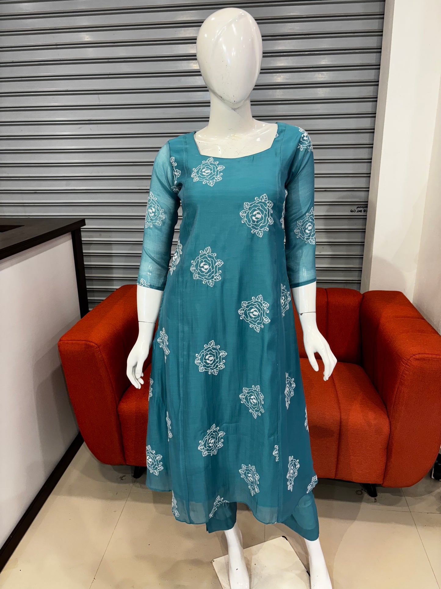 RD51-Mul Chanderi Aline Co-Ord Set