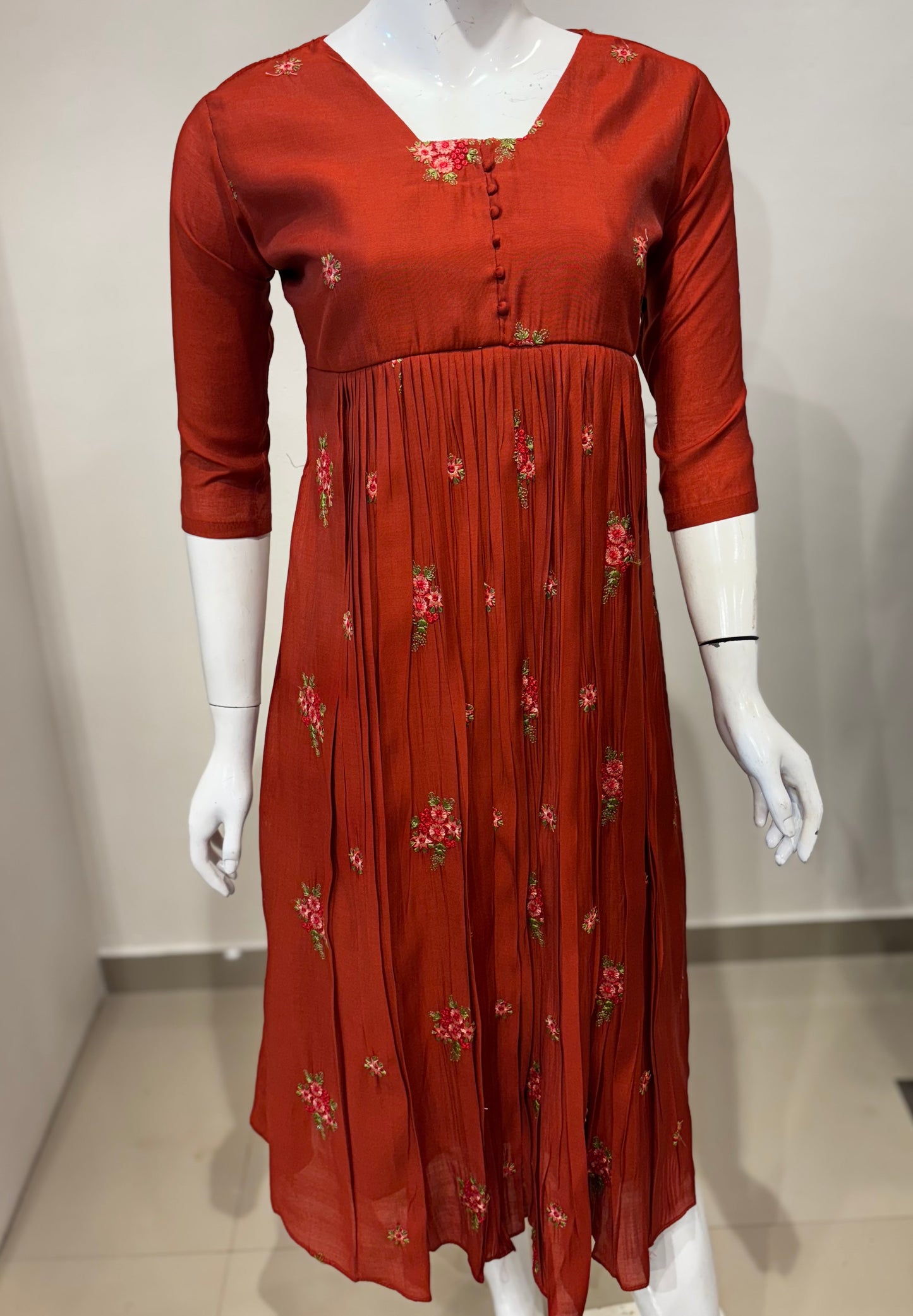 RD122 - Beautiful Thread Embroidered Aline Kurti