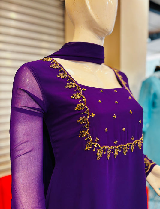 RDC501-Customised Aline Kurti With Dupatta