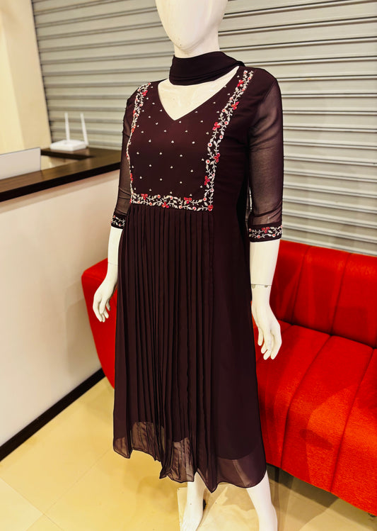 RD 303 - Premium Partywear Kurti With Dupatta Set