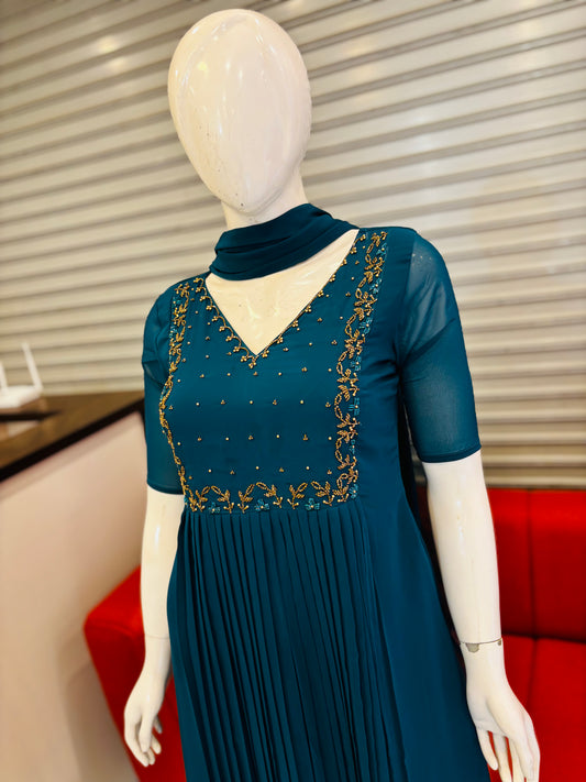 RD 301-Premium Partywear Kurti with Dupatta Set