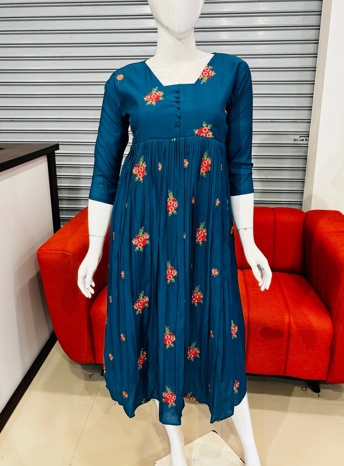 RD122 - Beautiful Thread Embroidered Aline Kurti
