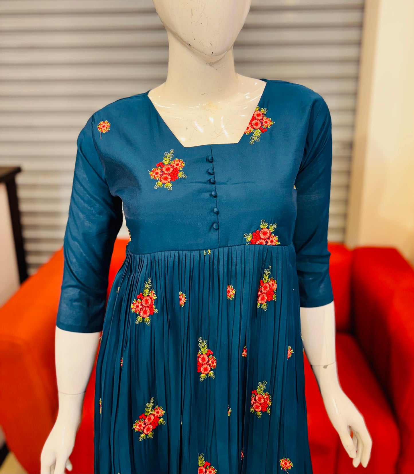 RD122 - Beautiful Thread Embroidered Aline Kurti