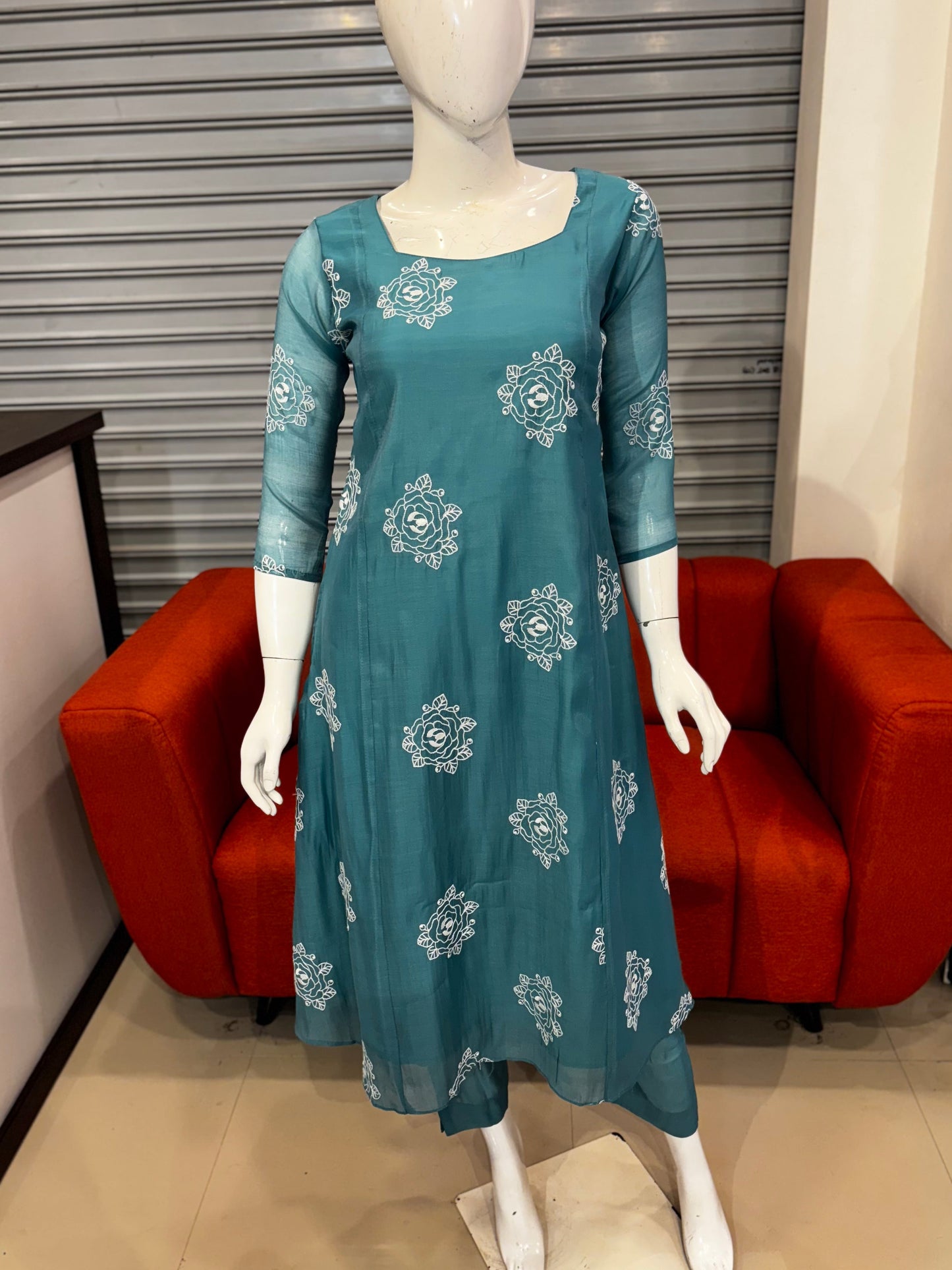RD51-Mul Chanderi Aline Co-Ord Set