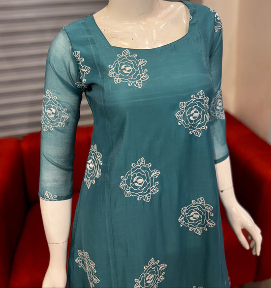 RD51-Mul Chanderi Aline Co-Ord Set