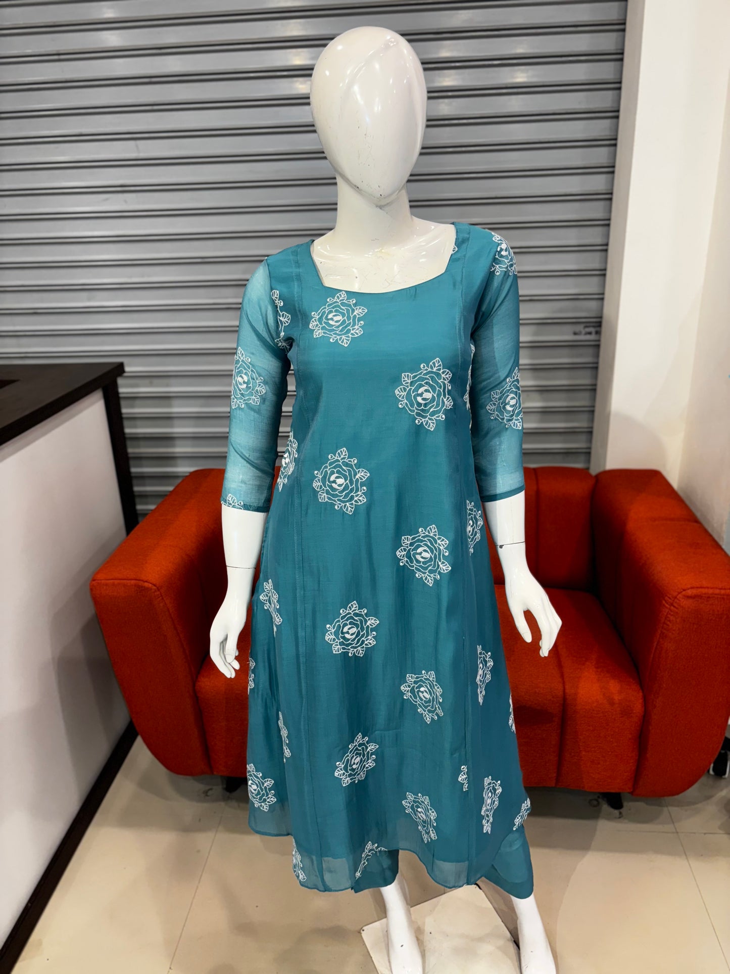 RD51-Mul Chanderi Aline Co-Ord Set