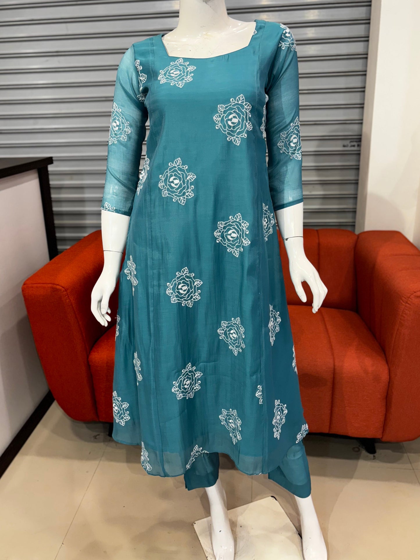 RD51-Mul Chanderi Aline Co-Ord Set
