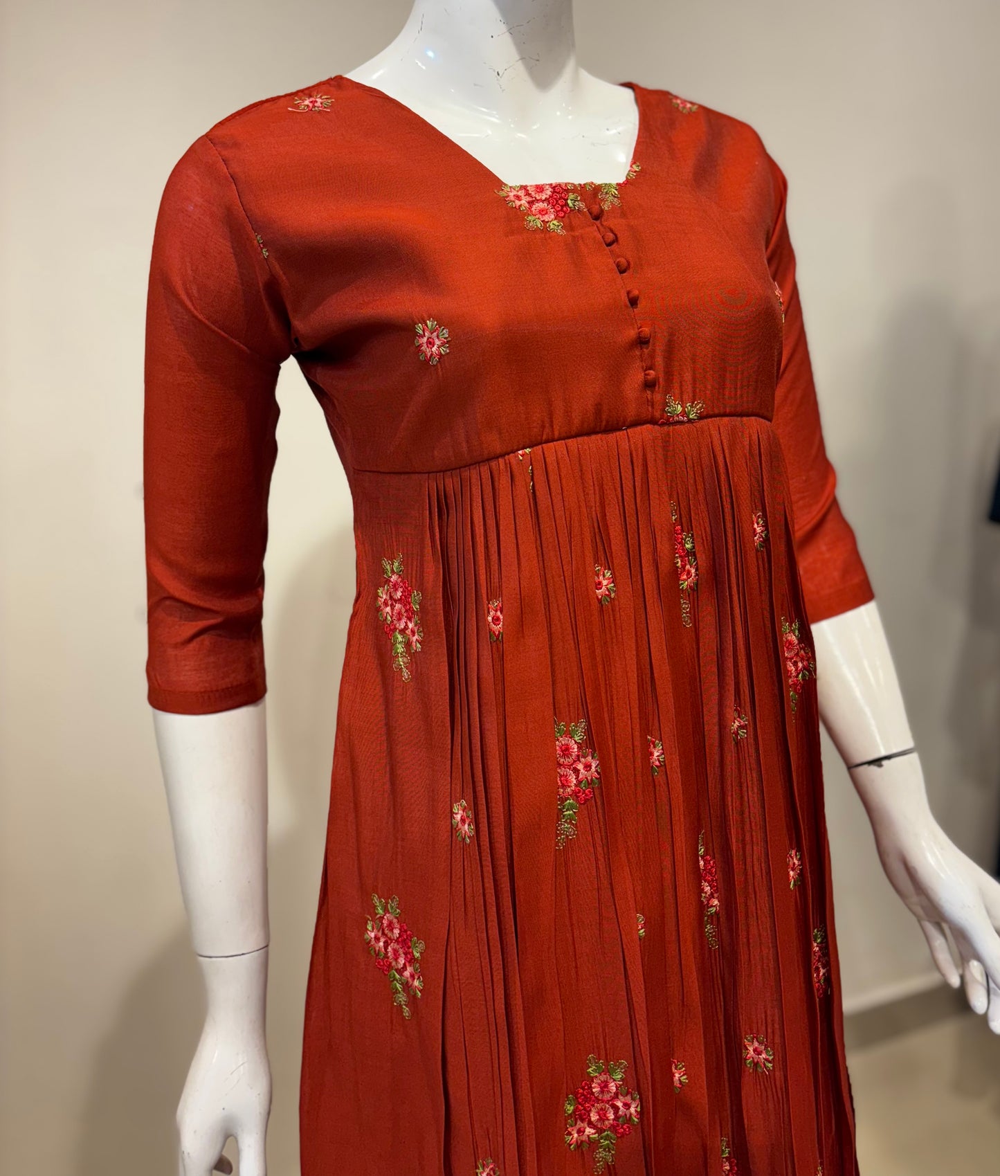 RD122 - Beautiful Thread Embroidered Aline Kurti