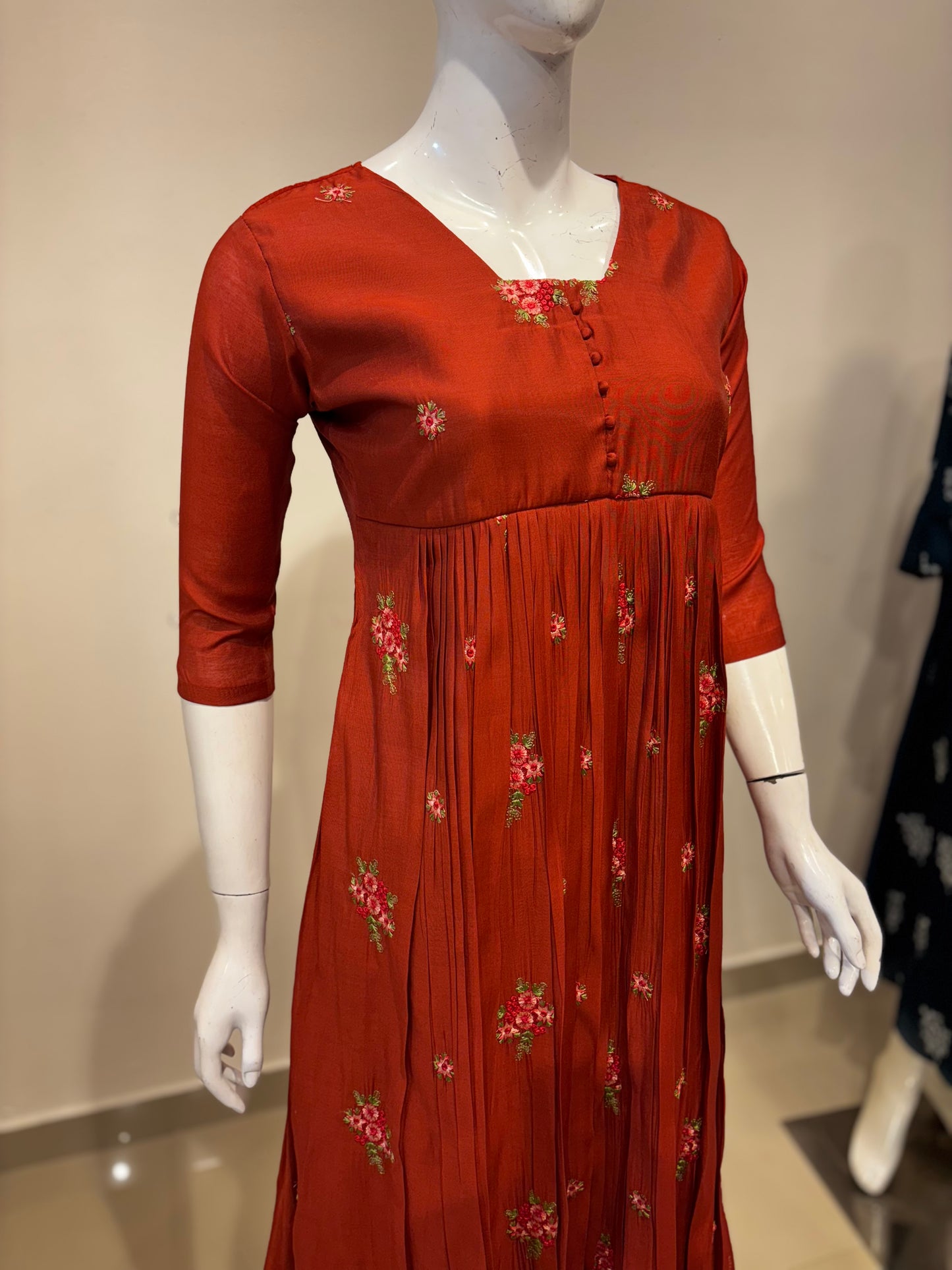 RD122 - Beautiful Thread Embroidered Aline Kurti