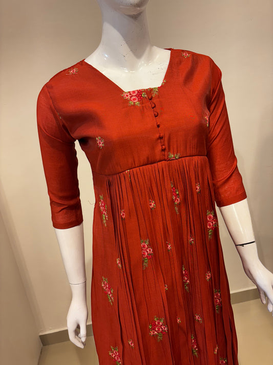 RD122 - Beautiful Thread Embroidered Aline Kurti