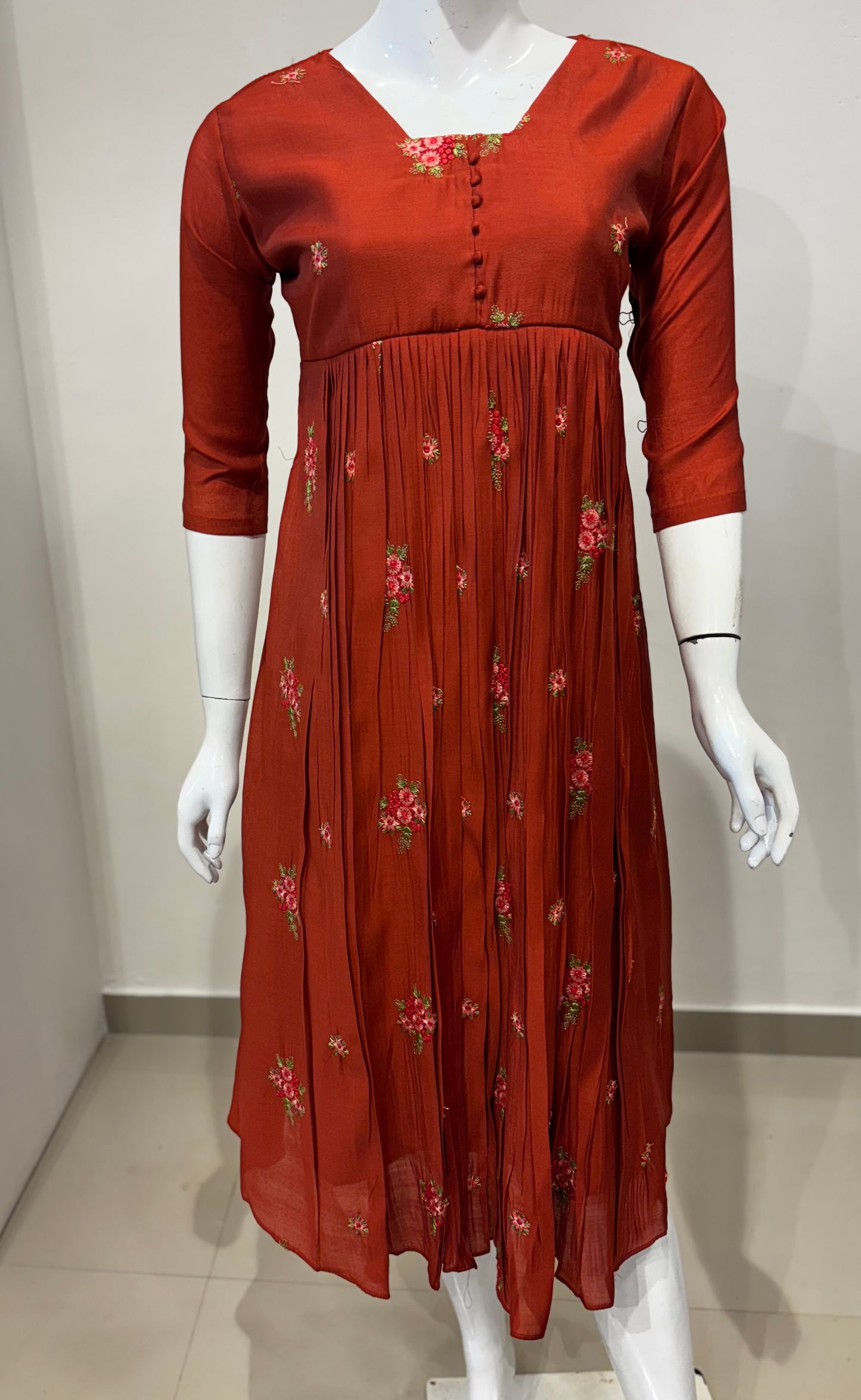 RD122 - Beautiful Thread Embroidered Aline Kurti