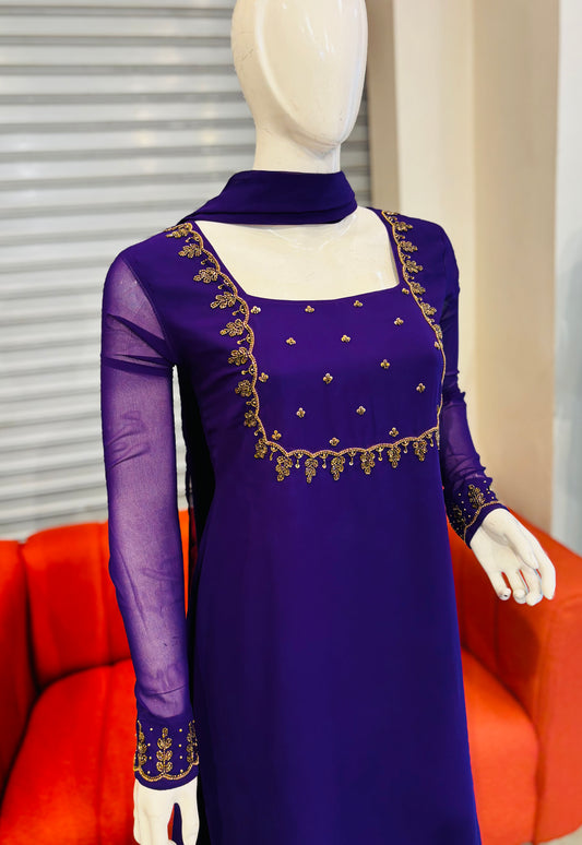 RDC501-Customised Aline Kurti With Dupatta