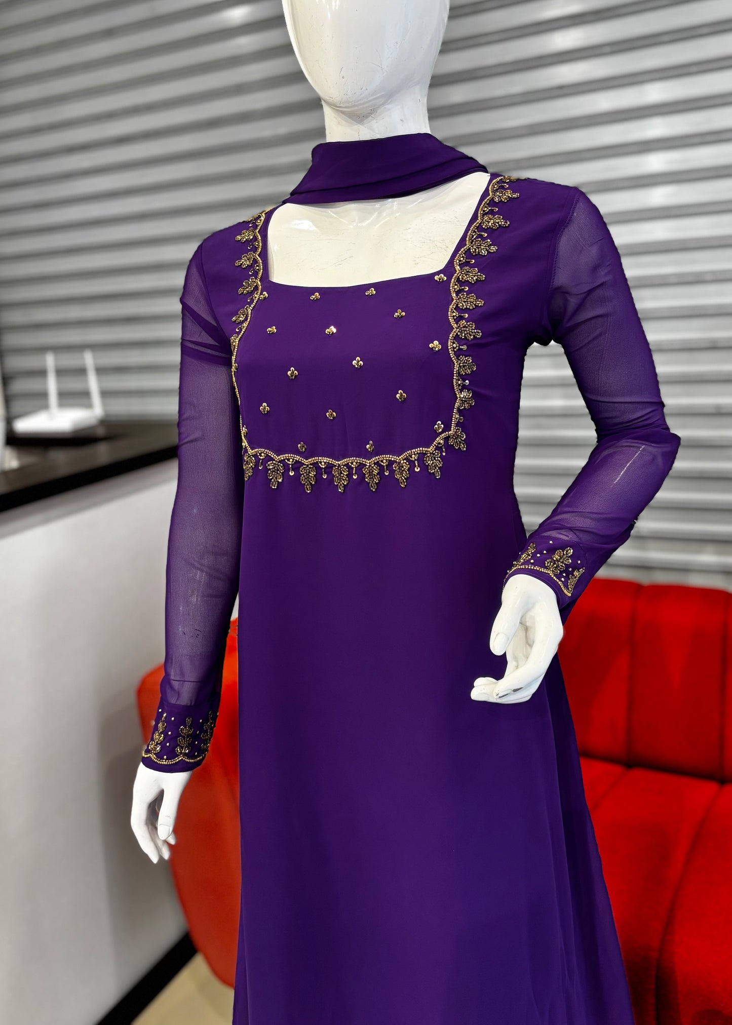RDC501-Customised Aline Kurti With Dupatta