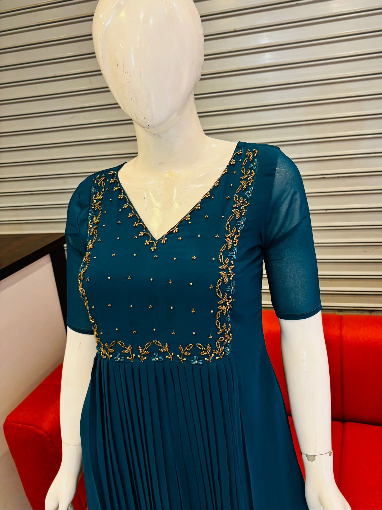 RD 301-Premium Partywear Kurti with Dupatta Set