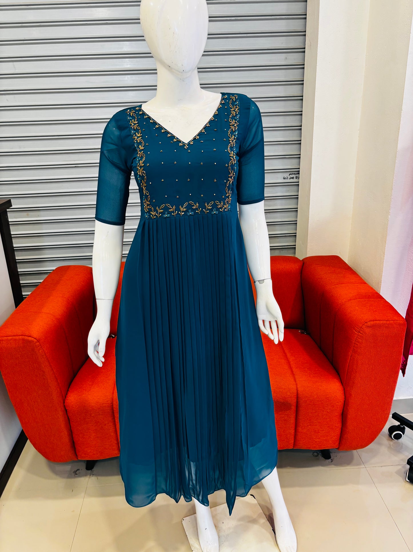 RD 301-Premium Partywear Kurti with Dupatta Set